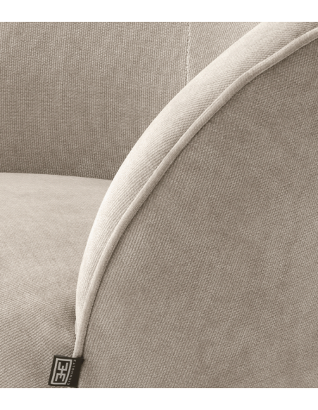 Spisebordsstol med armlæn og drejefod drej drejefunktion stof moderne design