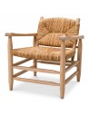 Eichholtz Elliott loungestol i træ og søgræs H71 cm - Natur