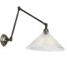 Rebell Væglampe H57 cm 1 x E27 - Antik sølv/Klar