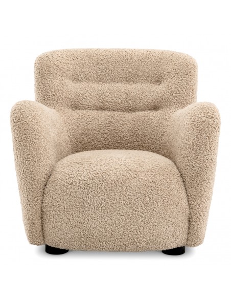 eichholtz lænestol loungestol stof teddy plys moderne nordisk design skandinavisk