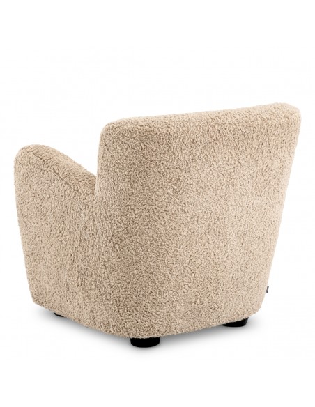 eichholtz lænestol loungestol stof teddy plys moderne nordisk design skandinavisk