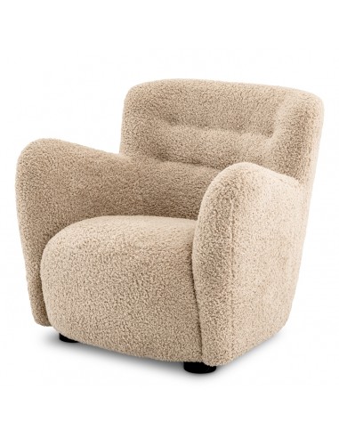 eichholtz lænestol loungestol stof teddy plys moderne nordisk design skandinavisk