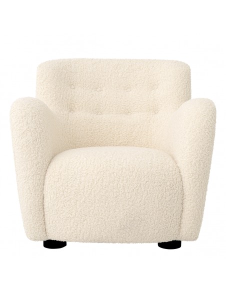 eichholtz lænestol loungestol stof teddy plys moderne nordisk design skandinavisk