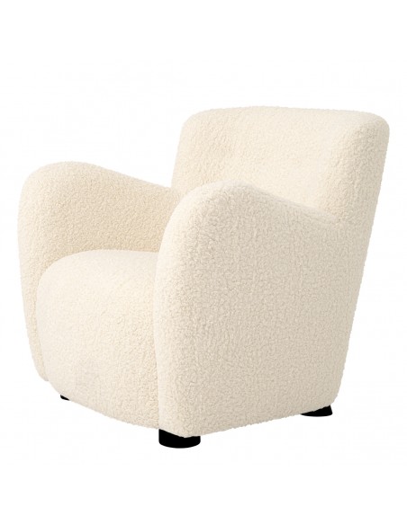 eichholtz lænestol loungestol stof teddy plys moderne nordisk design skandinavisk