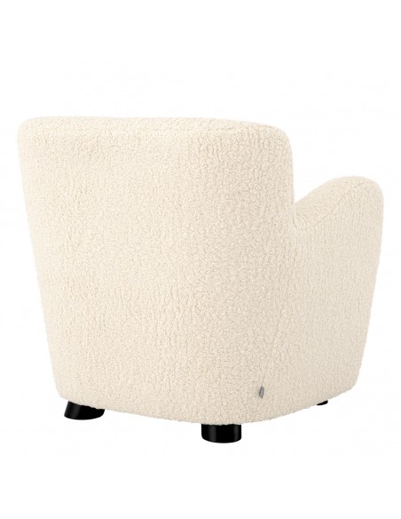 eichholtz lænestol loungestol stof teddy plys moderne nordisk design skandinavisk