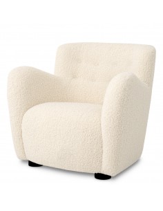 eichholtz lænestol loungestol stof teddy plys moderne nordisk design skandinavisk