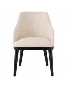 Spisebordsstol med armlæn stof moderne design natur 2