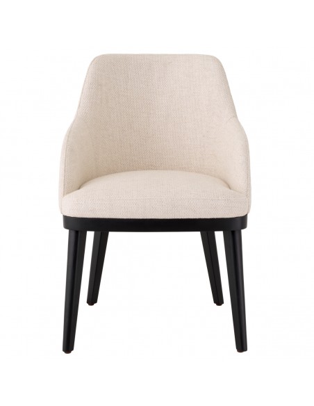Spisebordsstol med armlæn stof moderne design natur