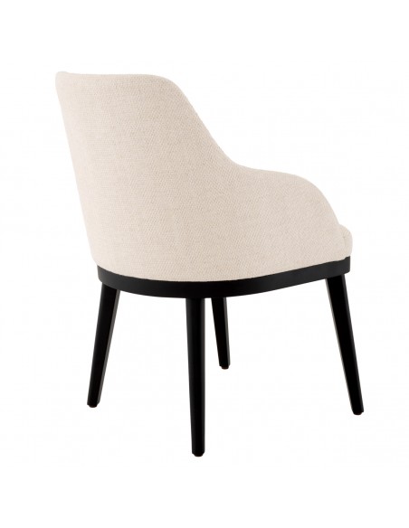 Spisebordsstol med armlæn stof moderne design natur