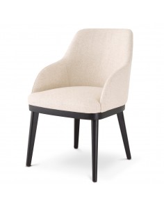 Spisebordsstol med armlæn stof moderne design natur