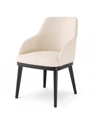 Spisebordsstol med armlæn stof moderne design natur