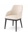 Eichholtz Costa spisebordsstol med armlæn i bøgetræ og viscose H79 cm - Sort/Natur