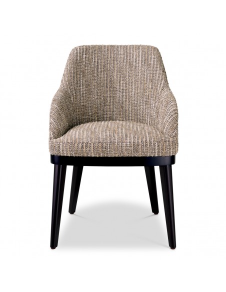 Spisebordsstol med armlæn stof moderne design beige