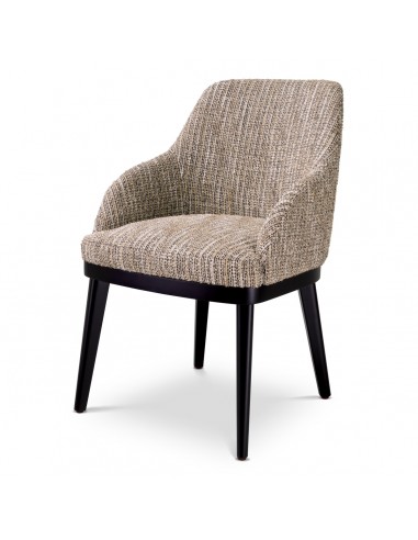 Spisebordsstol med armlæn stof moderne design beige