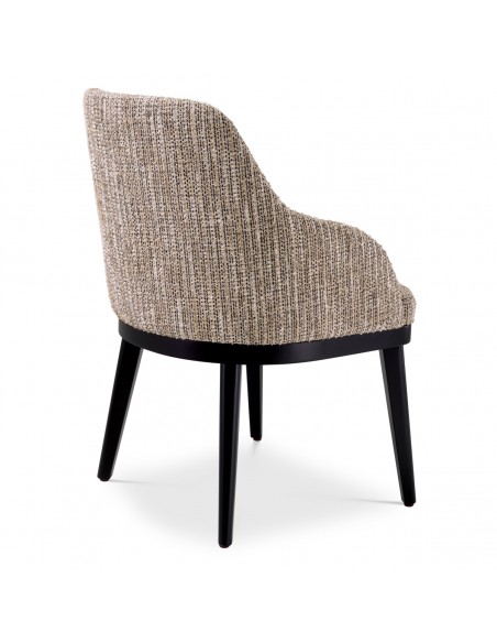 Spisebordsstol med armlæn stof moderne design beige