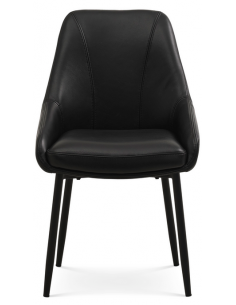 spisebordsstol læder sort 2