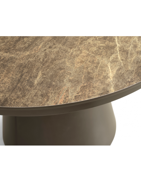 Rundt spisebord med udtræk 110 keramik marmor