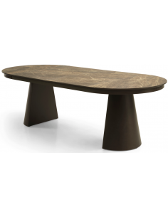 Rundt spisebord med udtræk 110 keramik marmor 2