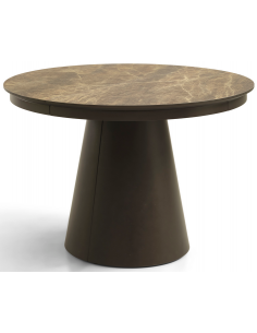 Rundt spisebord med udtræk 110 keramik marmor