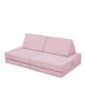 Tumle børnesofa i corduroy B120 x D66 cm - Rosa