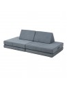 Tumle børnesofa i corduroy B150 x D66 cm - Grå
