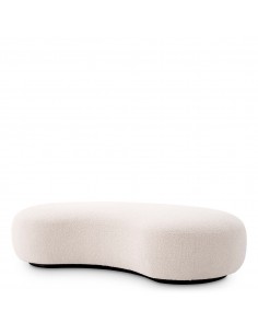 eichholtz bænk stof boucle moderne nordisk design skandinavisk