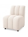 Eichholtz Kelly spisebordsstol med hjul i bouclé H84 cm - Cremehvid