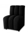 Eichholtz Kelly spisebordsstol med hjul i bouclé H84 cm - Sort