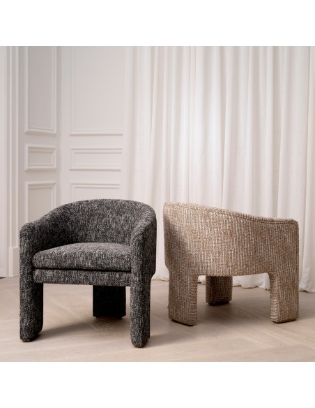 Spisebordsstol med armlæn stof moderne design beige