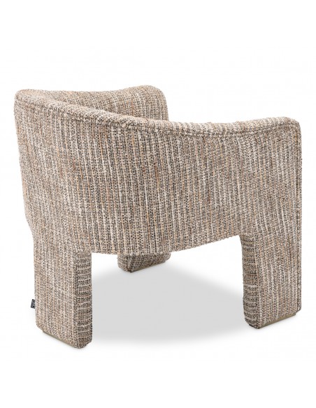 Spisebordsstol med armlæn stof moderne design beige
