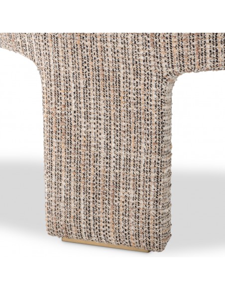 Spisebordsstol med armlæn stof moderne design beige