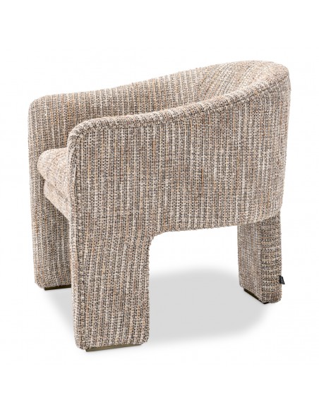 Spisebordsstol med armlæn stof moderne design beige