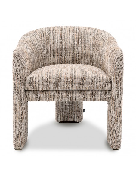 Spisebordsstol med armlæn stof moderne design beige