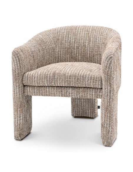 Spisebordsstol med armlæn stof moderne design beige