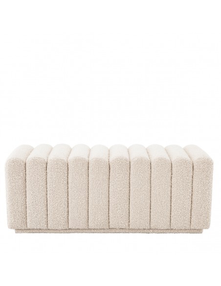 eichholtz bænk stof boucle moderne nordisk design skandinavisk