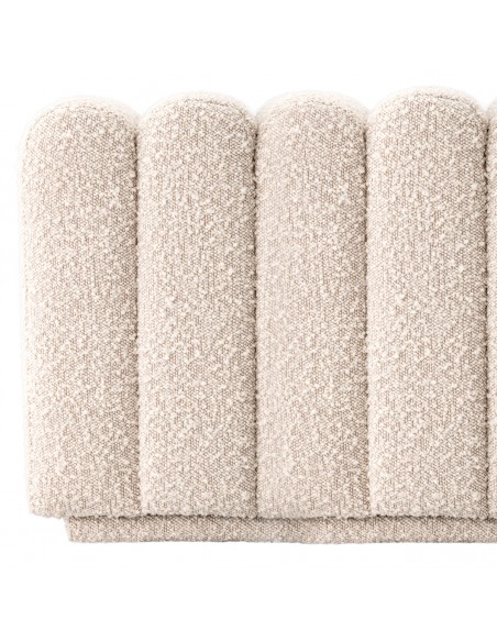 eichholtz bænk stof boucle moderne nordisk design skandinavisk