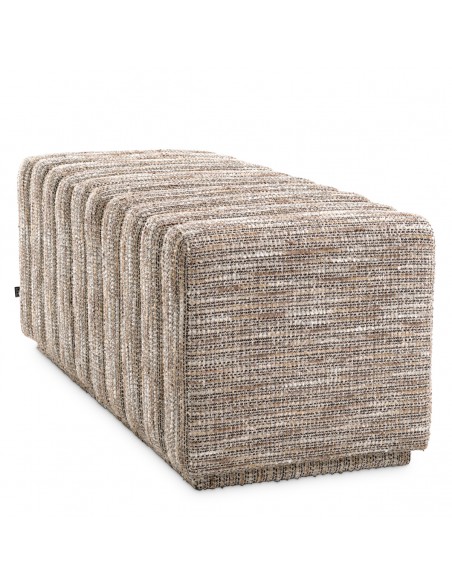eichholtz bænk stof boucle moderne nordisk design skandinavisk