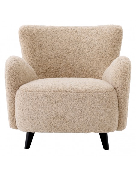 eichholtz lænestol loungestol stof teddy plys moderne nordisk design skandinavisk