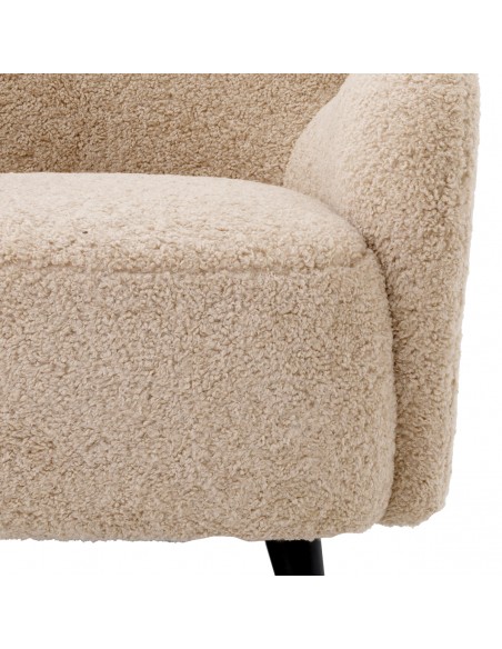 eichholtz lænestol loungestol stof teddy plys moderne nordisk design skandinavisk
