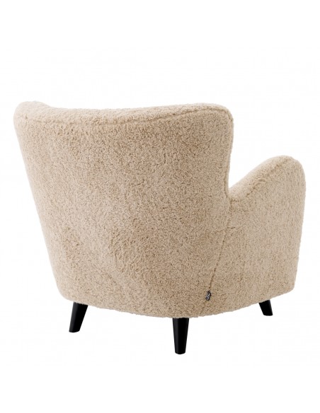 eichholtz lænestol loungestol stof teddy plys moderne nordisk design skandinavisk