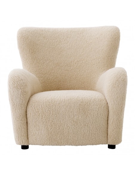 eichholtz lænestol loungestol stof teddy plys moderne nordisk design skandinavisk