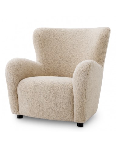 eichholtz lænestol loungestol stof teddy plys moderne nordisk design skandinavisk