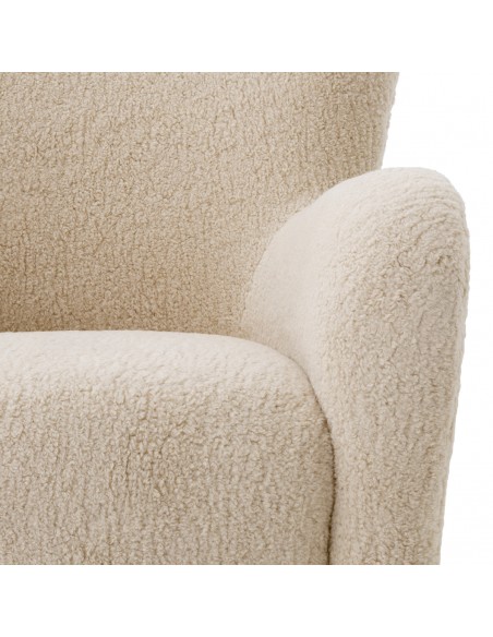 eichholtz lænestol loungestol stof teddy plys moderne nordisk design skandinavisk