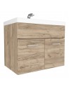 HANA Komplet badmiljø i møbelplade og keramik B61 x D40 cm - Eg