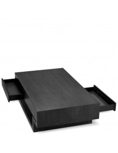 sofabord sort egetræ træ eichholtz eichholts moderne design opbevaring skuffer 2