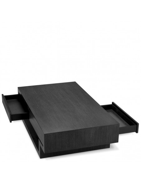 sofabord sort egetræ træ eichholtz eichholts moderne design opbevaring skuffer