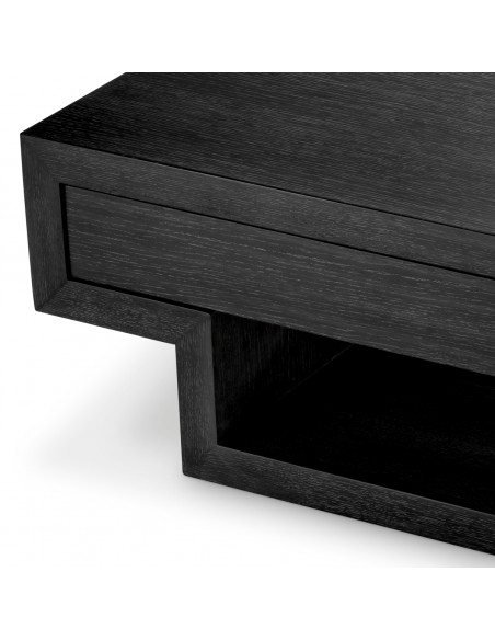 sofabord sort egetræ træ eichholtz eichholts moderne design opbevaring skuffer