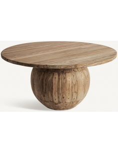 rundt spisebord træ rustikt design 150 2