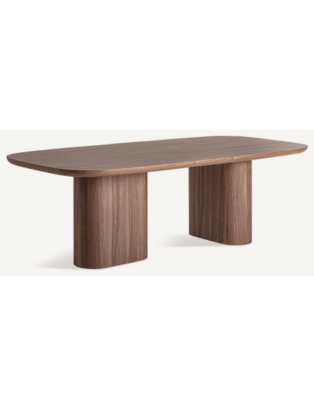 valnød brun spisebord træ moderne design