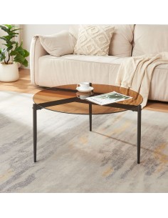 sofabord sidebord stuemøbler rundt moderne design glas 2